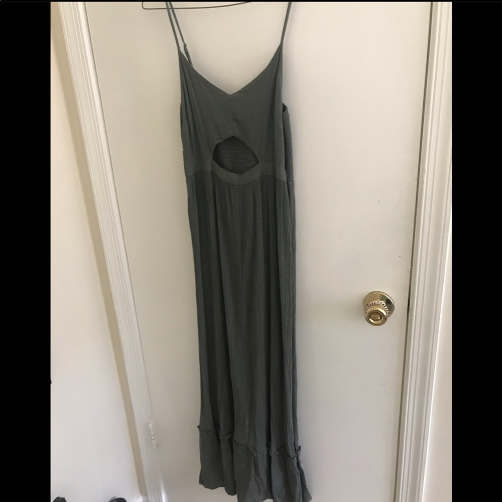 American Eagle army green maxi dress